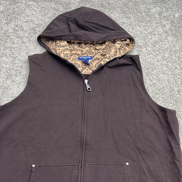 Architect Brown Knit Zip Up Hoodie Sweatshirt Jacket Women’s Plus 1X - Picture 2 of 6
